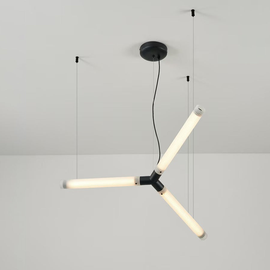 Lámparas de araña LED de hierro con pantalla de acrílico de estilo Art Deco moderno para sala de estar 
