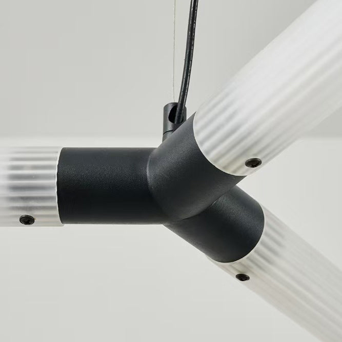 Lámparas de araña LED de hierro con pantalla de acrílico de estilo Art Deco moderno para sala de estar 