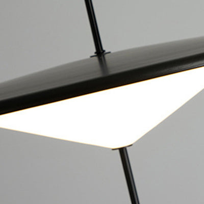 Lustre LED en acrylique en forme d'OVNI dôme Art Déco moderne pour salle à manger 