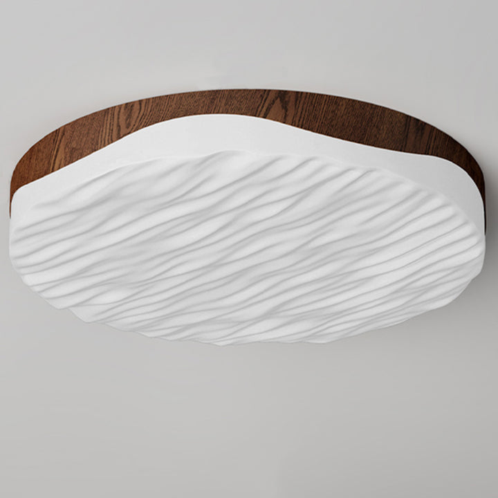 Luz de techo LED montada al ras de acrílico de hierro redondo retro contemporáneo para dormitorio 