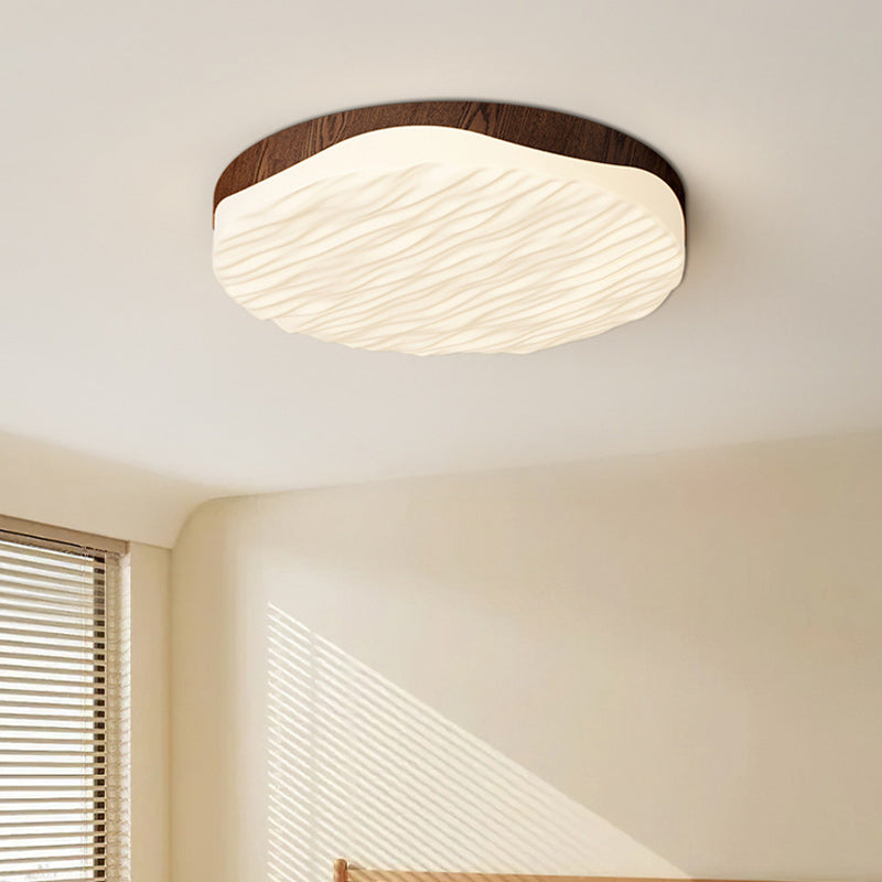 Luz de techo LED montada al ras de acrílico de hierro redondo retro contemporáneo para dormitorio 