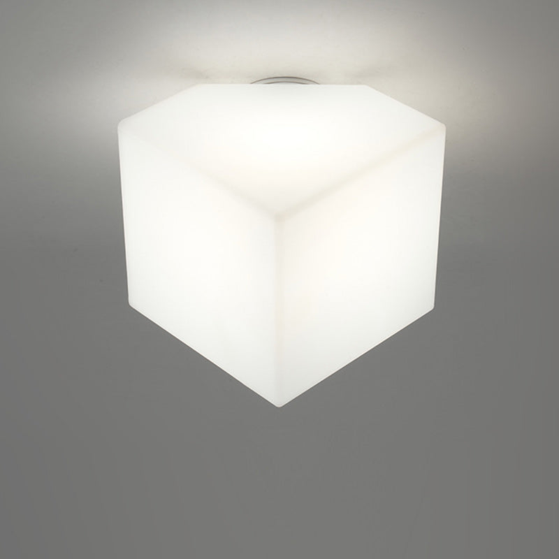 Modern Simplicity Dome Polygonal Roto-molding Hardware PVC 1 - Light Semi-Flush Mount Ceiling Light For Hallways
