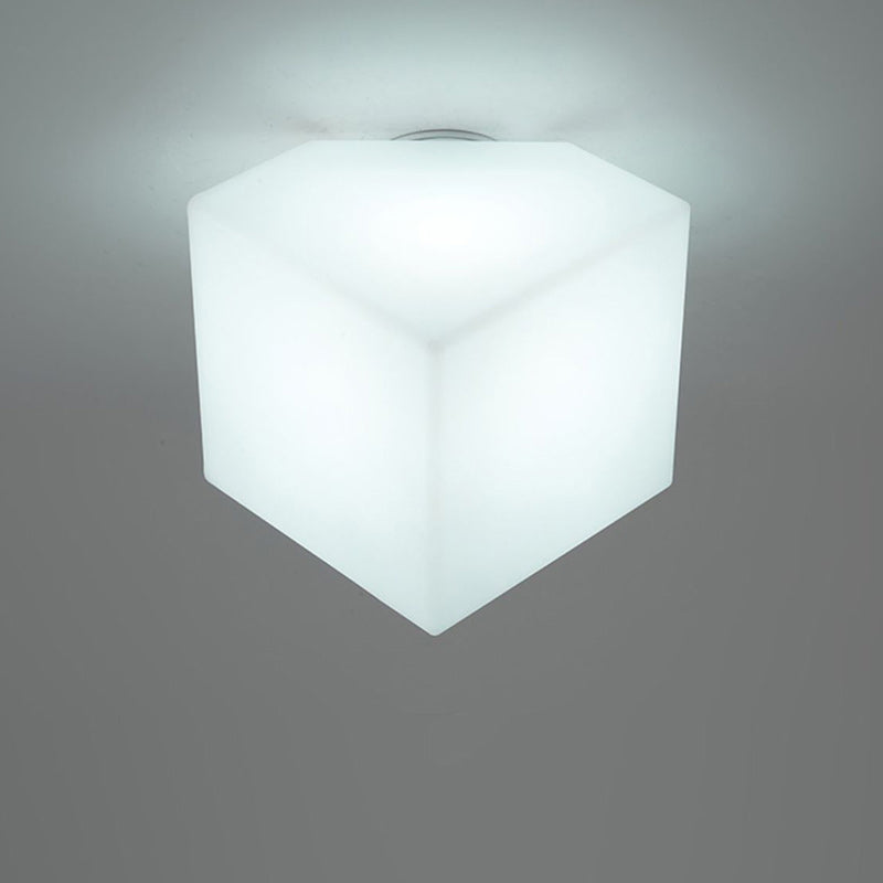 Modern Simplicity Dome Polygonal Roto-molding Hardware PVC 1 - Light Semi-Flush Mount Ceiling Light For Hallways