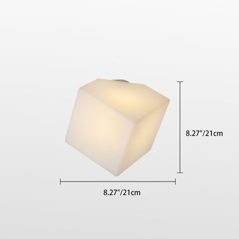 Modern Simplicity Dome Polygonal Roto-molding Hardware PVC 1 - Light Semi-Flush Mount Ceiling Light For Hallways