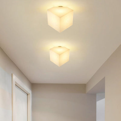 Modern Simplicity Dome Polygonal Roto-molding Hardware PVC 1 - Light Semi-Flush Mount Ceiling Light For Hallways