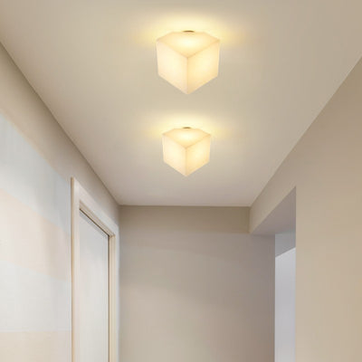 Modern Simplicity Dome Polygonal Roto-molding Hardware PVC 1 - Light Semi-Flush Mount Ceiling Light For Hallways