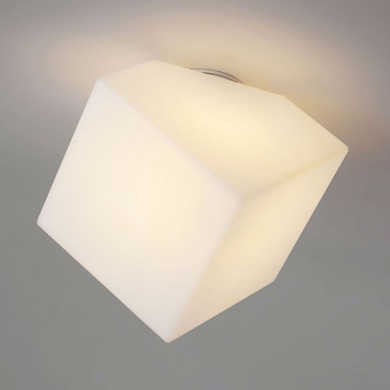Modern Simplicity Dome Polygonal Roto-molding Hardware PVC 1 - Light Semi-Flush Mount Ceiling Light For Hallways
