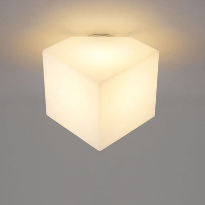 Modern Simplicity Dome Polygonal Roto-molding Hardware PVC 1 - Light Semi-Flush Mount Ceiling Light For Hallways