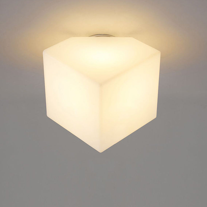 Modern Simplicity Dome Polygonal Roto-molding Hardware PVC 1 - Light Semi-Flush Mount Ceiling Light For Hallways