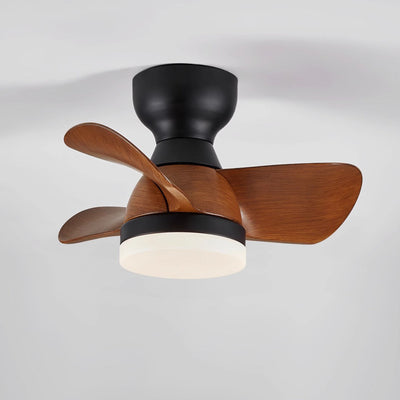 مروحة سقف مع إضاءة بثلاث شفرات من الحديد والأكريليك ABS بتصميم معاصر ريترو مع أعمدة LED لغرفة الطعام 