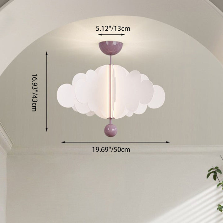 Zeitgenössische nordische Kuppelflügel Acryl Eisen Aluminium LED Deckenleuchte für Schlafzimmer 