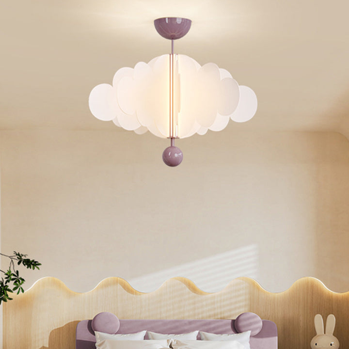 Zeitgenössische nordische Kuppelflügel Acryl Eisen Aluminium LED Deckenleuchte für Schlafzimmer 