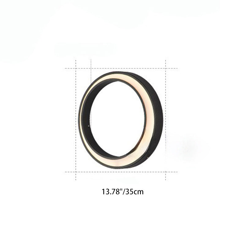 Lámpara de Aplique de Pared LED de PC de Acero Inoxidable Impermeable Redonda de Luna de Simplicidad Moderna para Patio Exterior 