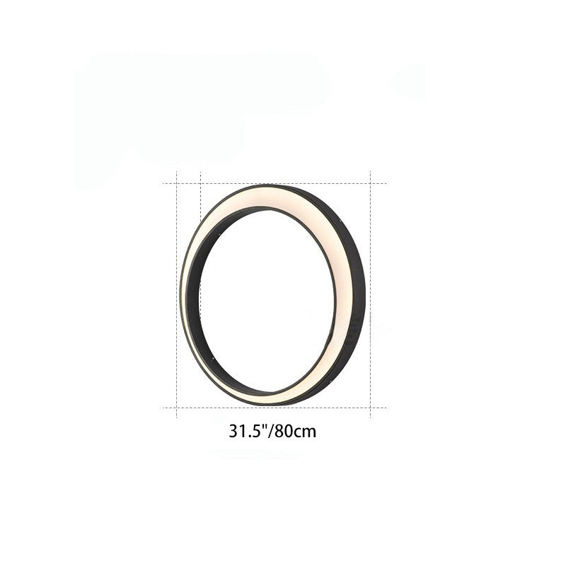 Lámpara de Aplique de Pared LED de PC de Acero Inoxidable Impermeable Redonda de Luna de Simplicidad Moderna para Patio Exterior 