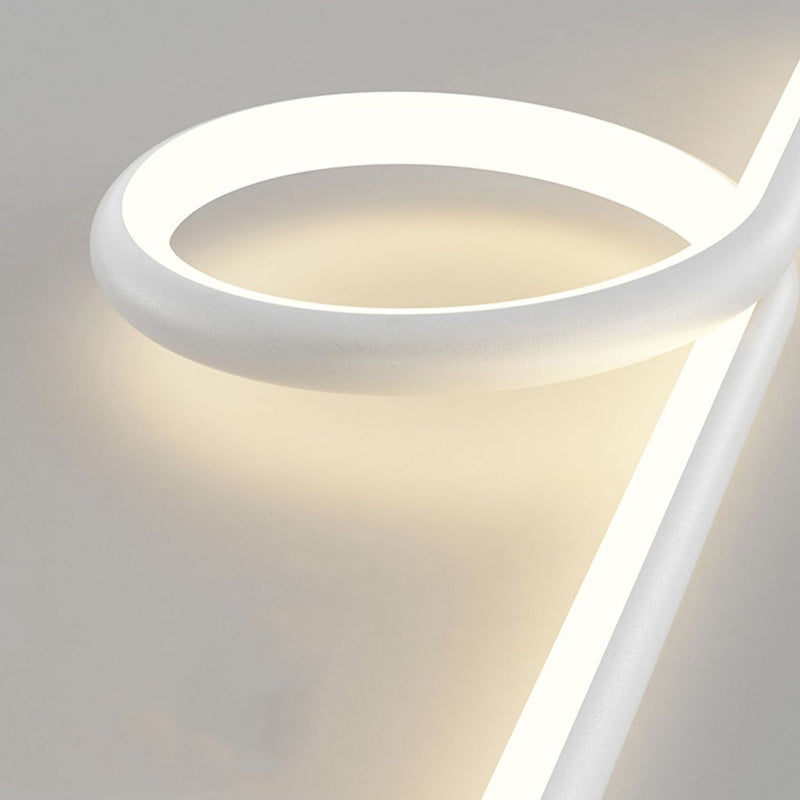 ضوء قلادة LED من الألومنيوم والحديد بتصميم دائرة البساطة الحديثة لغرفة النوم 