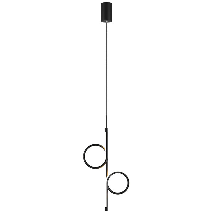 Modern Simplicity Circle Iron Aluminum LED Pendant Light For Bedroom