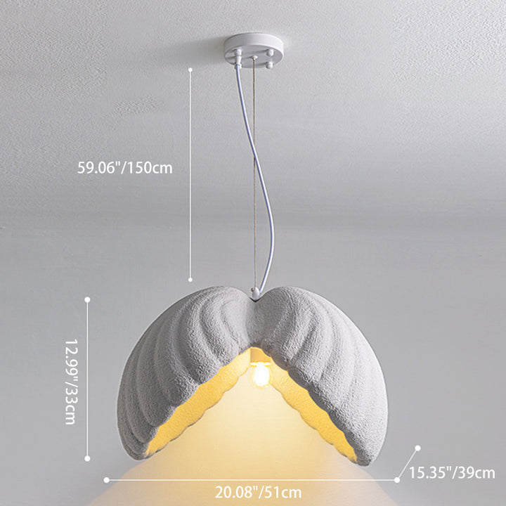 Traditional Japanese Full Polystyrene Lampshade Shell Round 1 - Light Chandelier For Dining Room