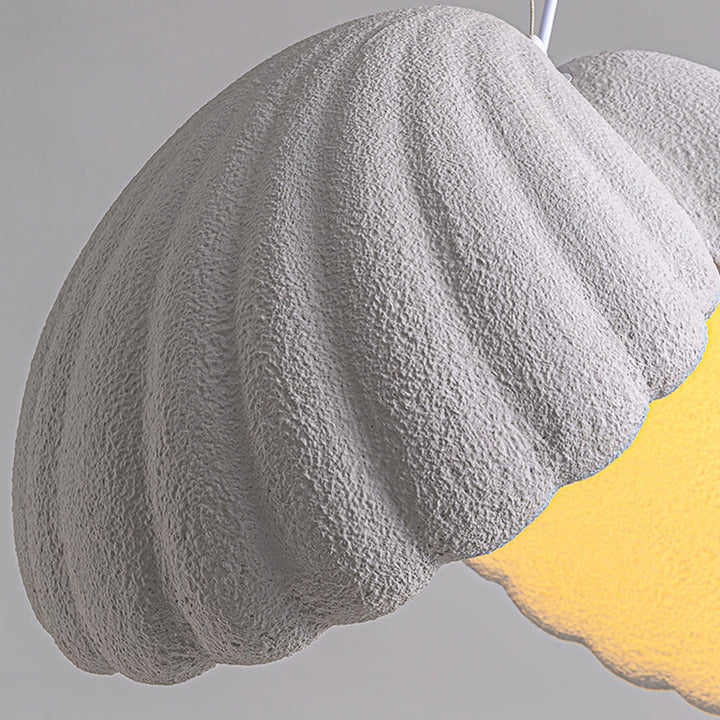 Traditional Japanese Full Polystyrene Lampshade Shell Round 1 - Light Chandelier For Dining Room