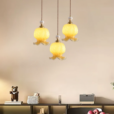 Zeitgenössischer kreativer Oktopus-Glaslampenschirm Hardware 1/3 - Licht-Kronleuchter für das Esszimmer 