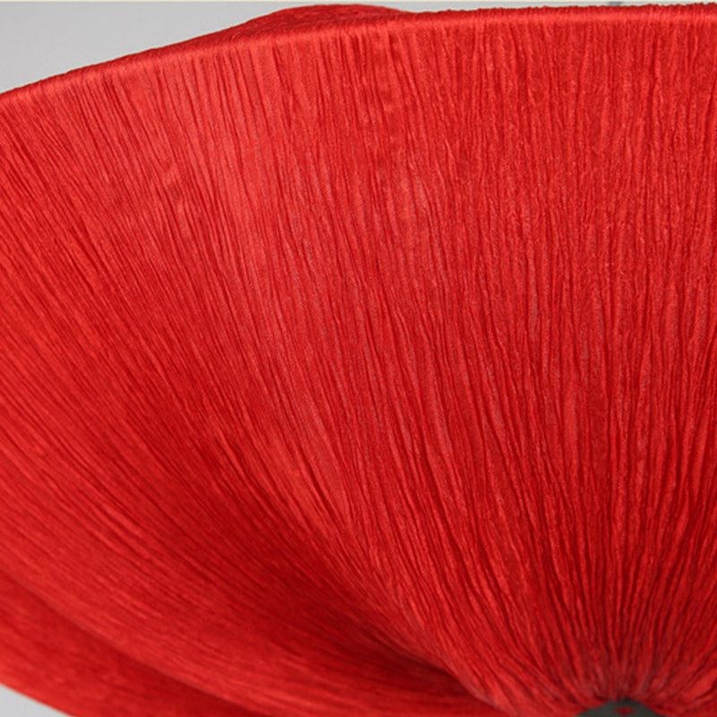 Traditional Chinese Lotus Petal Shape Fabric Iron 1/3-Light Chandeliers For Dining Room