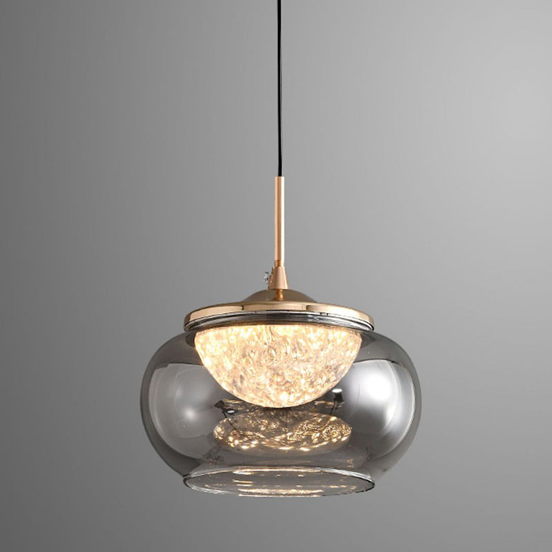 Moderne Art Deco Hardware Acrylglas Lampenschirm Bonbon-Schale LED Pendelleuchte für Schlafzimmer 