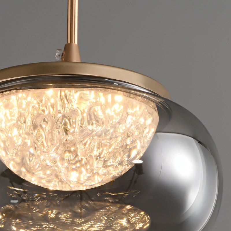 Moderne Art Deco Hardware Acrylglas Lampenschirm Bonbon-Schale LED Pendelleuchte für Schlafzimmer 