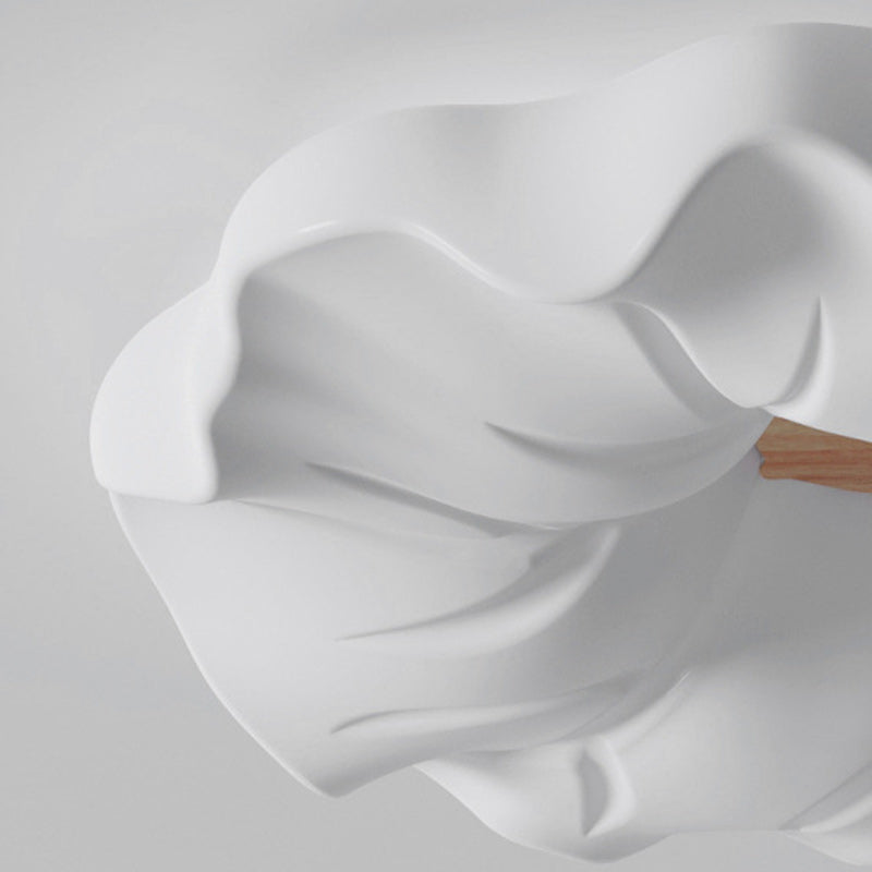 مصباح سقف LED بقاعدة حديدية مع عاكس ضوء أكريليك بتصميم زهرة كريم نورديك معاصر لغرفة النوم 