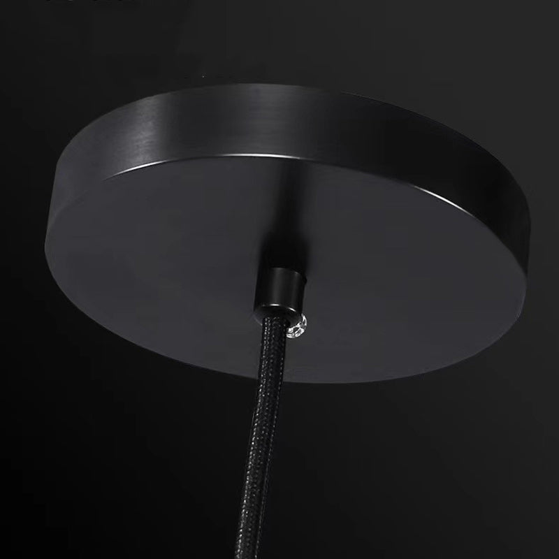 Lustre moderne de luxe en cuivre avec abat-jour en cristal 1 - Lumière suspendue pour salle à manger 