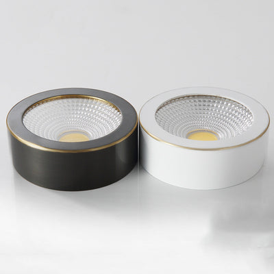 Modern Minimalist Round Full Copper Downlight LED Flush Mount Ceiling Light For Hallways