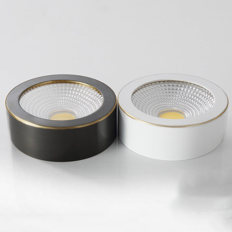 Modern Minimalist Round Full Copper Downlight LED Flush Mount Ceiling Light For Hallways