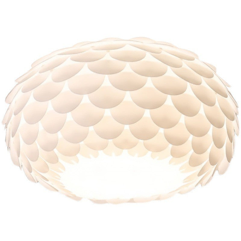Pantalla de lámpara de hierro acrílico con escamas de pescado creativas contemporáneas 2/4 - Luz de montaje empotrado en el techo para sala de estar 