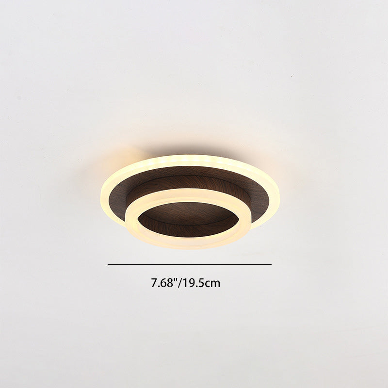 Contemporary Simplicity Round Square Iron PVC LED Flush Mount Ceiling Light For Bedroom