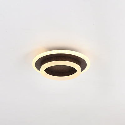 Contemporary Simplicity Round Square Iron PVC LED Flush Mount Ceiling Light For Bedroom