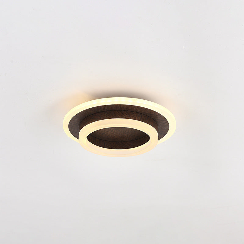 Contemporary Simplicity Round Square Iron PVC LED Flush Mount Ceiling Light For Bedroom