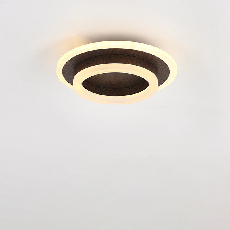 Contemporary Simplicity Round Square Iron PVC LED Flush Mount Ceiling Light For Bedroom