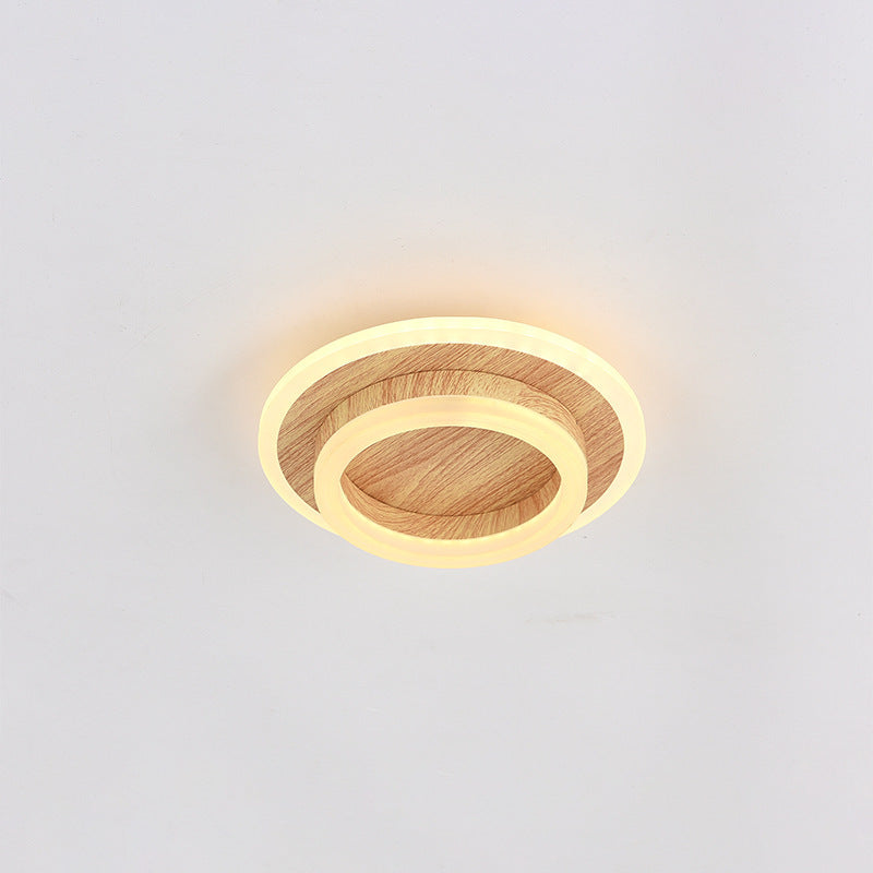 Contemporary Simplicity Round Square Iron PVC LED Flush Mount Ceiling Light For Bedroom