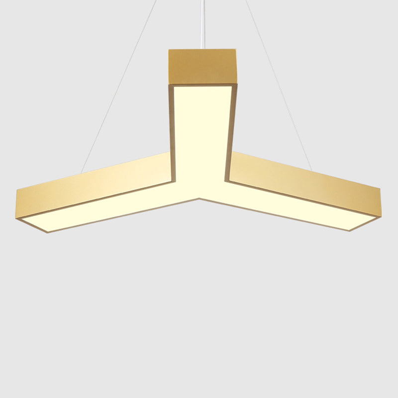 Contemporary Creative Dome Geometry Iron Acrylic Lampshade LED Chandelier For Office