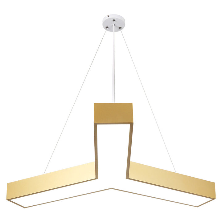 Contemporary Creative Dome Geometry Iron Acrylic Lampshade LED Chandelier For Office