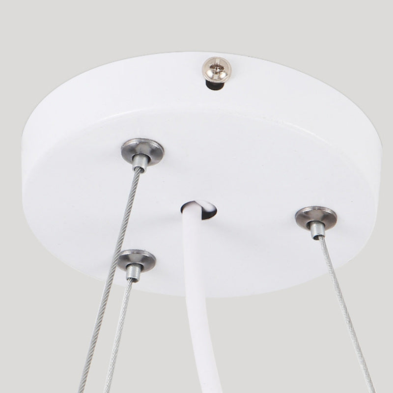 Contemporary Creative Dome Geometry Iron Acrylic Lampshade LED Chandelier For Office