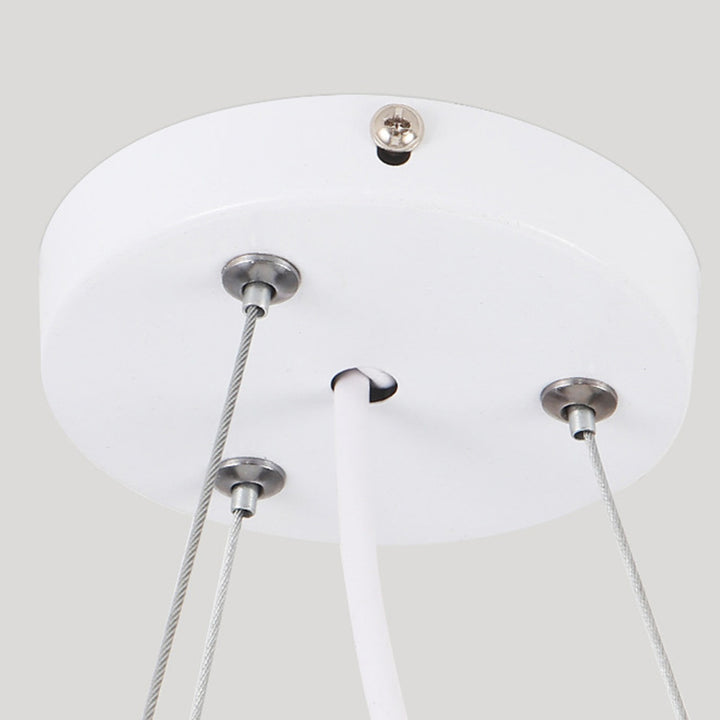 Contemporary Creative Dome Geometry Iron Acrylic Lampshade LED Chandelier For Office