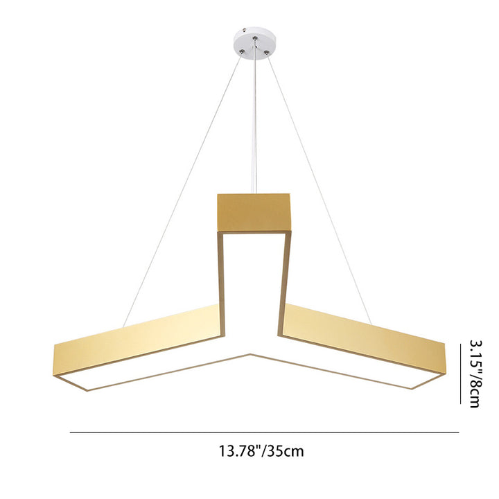 Contemporary Creative Dome Geometry Iron Acrylic Lampshade LED Chandelier For Office