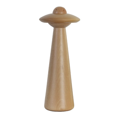 Traditional Japanese UFO Solid Wood Lampshade LED Table Lamp For Living Room