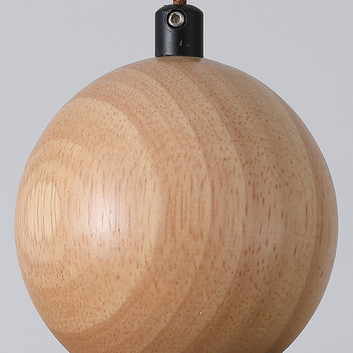 Traditionelle japanische Kuppel Runde Gelbe Travertin-Lampenschirm Holz LED Pendelleuchte für Esszimmer 