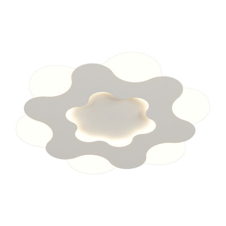 Plafonnier LED en forme de fleur nordique contemporaine avec abat-jour en fer et acrylique pour chambre 