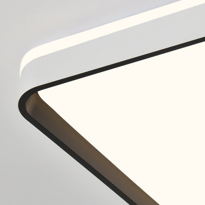 Pantalla de lámpara de hardware cuadrada minimalista moderna de moldeo rotacional LED montada al ras en el techo para dormitorio 