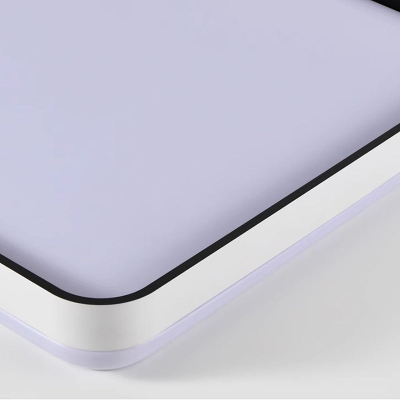 Pantalla de lámpara de hardware cuadrada minimalista moderna de moldeo rotacional LED montada al ras en el techo para dormitorio 