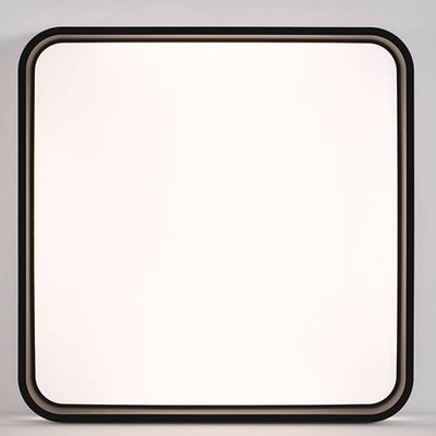 Pantalla de lámpara de hardware cuadrada minimalista moderna de moldeo rotacional LED montada al ras en el techo para dormitorio 
