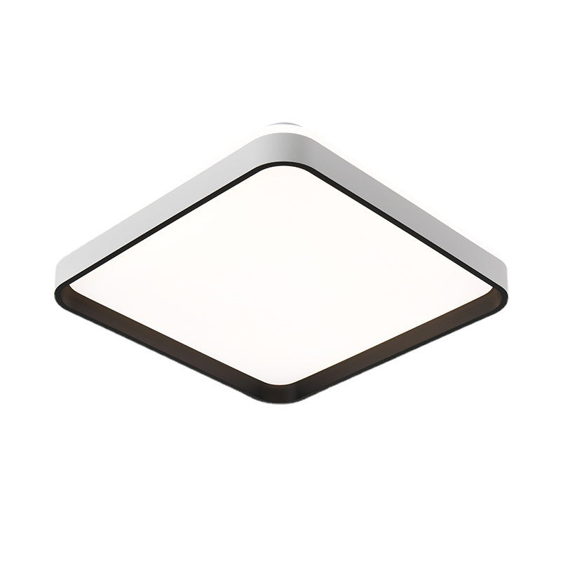 Pantalla de lámpara de hardware cuadrada minimalista moderna de moldeo rotacional LED montada al ras en el techo para dormitorio 