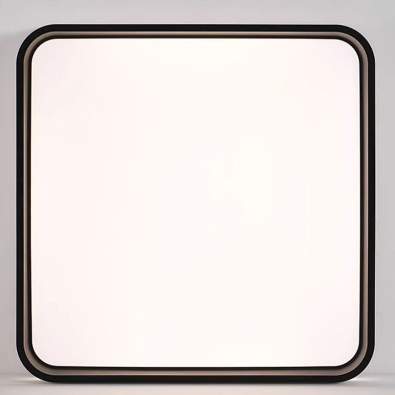 Pantalla de lámpara de hardware cuadrada minimalista moderna de moldeo rotacional LED montada al ras en el techo para dormitorio 