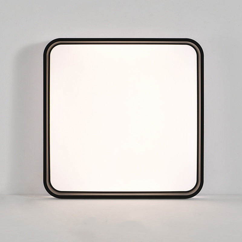 Pantalla de lámpara de hardware cuadrada minimalista moderna de moldeo rotacional LED montada al ras en el techo para dormitorio 